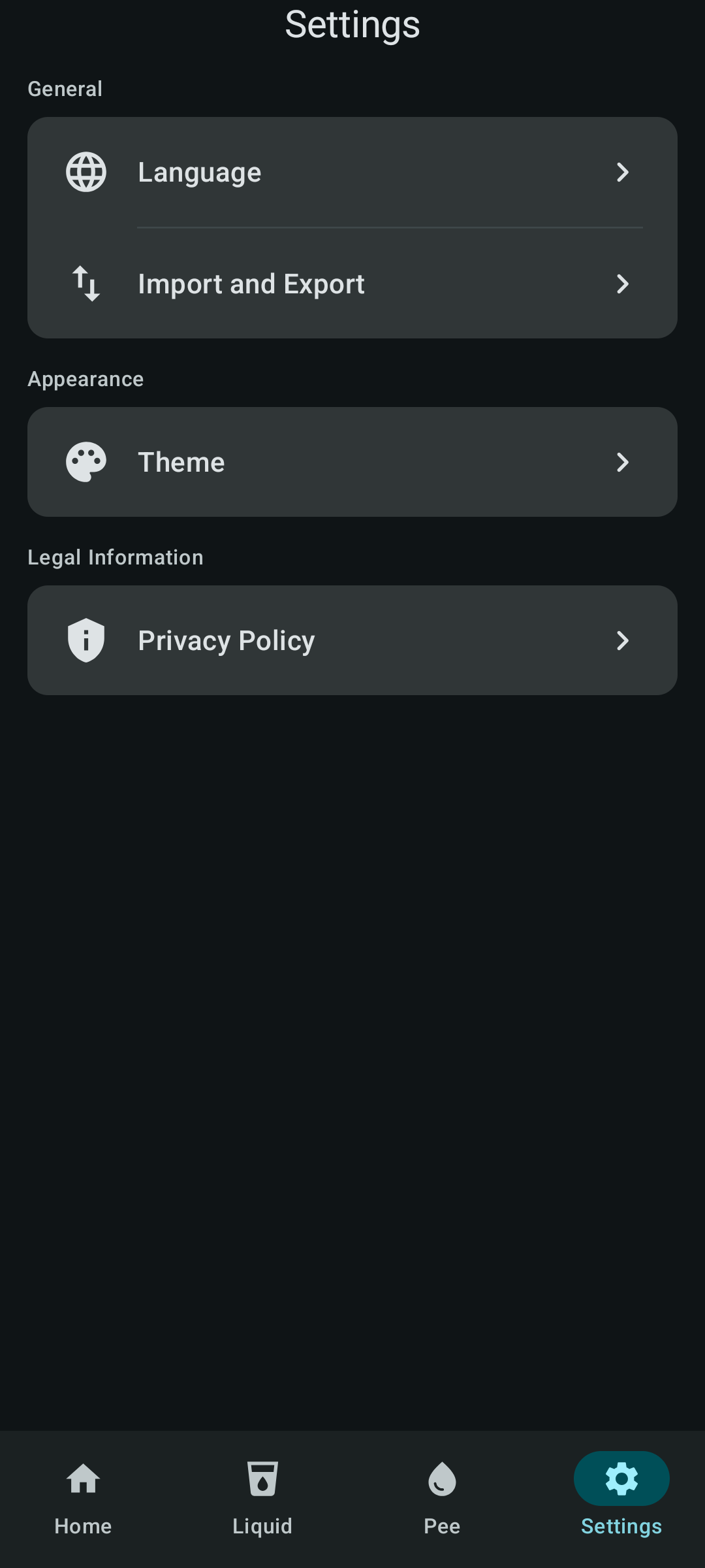 Fluid Track Backup Settings